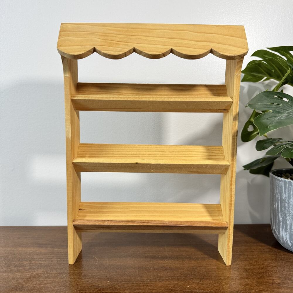 Miniature Wood Display Easel Shelf Stand Farmer's Market Mini